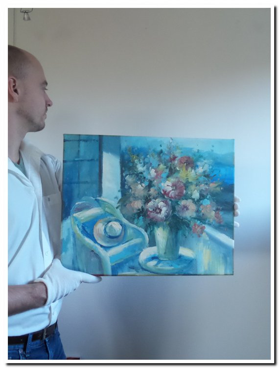 schilderij impressionistisch bloemen tafereel