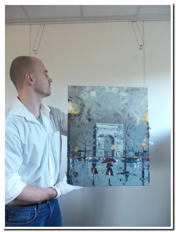 schilderij Arc de Triomphe in Parijs abstract