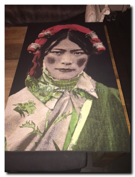 Opspannen groot geweven doek