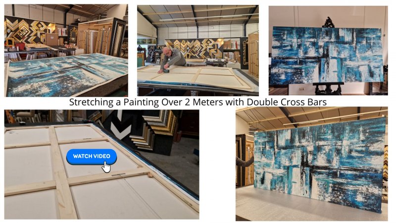 stretching-painting-over-2-meters-double-cross-bars video