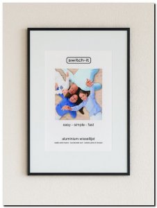 14.121 W Switch-it S Wissellijst mat zwart