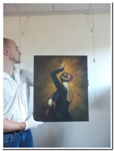 50x60cm schilderij 000022 schilderij Spaanse danseres