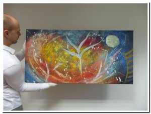 60x120cm 3D schilderij 00009 schilderij 3D kleurrijk abstract