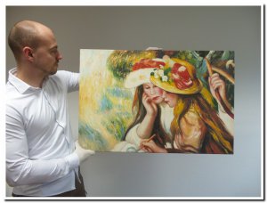 60x90cm schilderij 000047 schilderij reproductie Renoir lezende meisjes