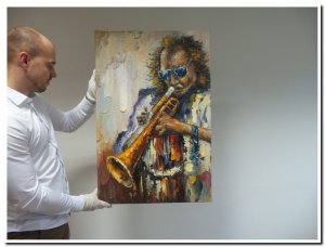 60x90cm schilderij 00008 schilderij palet Sting