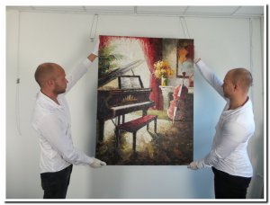 90x120cm schilderij 00009 schilderij palet piano in living