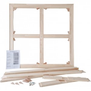 iSpie65 Pakket krs 160-160 Compleet doe-het-zelfset incl.ophangbeugels voor Breed Spieraam-Spanraam 65mm met kruislatten t/m 160x160cm